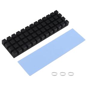 ZDE M.2 SSD Heatsink 70x20x6mm Graphite Covered Pure Copper Heatsink with Silicone Thermal Pads for PC Laptop Raspberry Pi M.2 2280 SSD NVMe PS5 Cooler