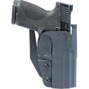 OWB Kydex Holsters Handmade in North Carolina- Paddle Clip - Sig p320, CZ 75B & 97, S&W, Browning Springfield, Glock 17, 22 - Right Hand, Original Finish, Open Retention
