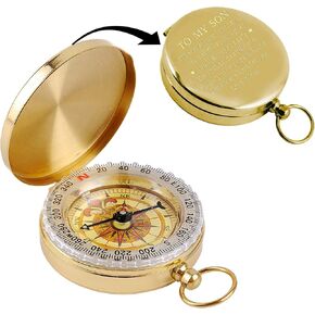 FACEINSE Engraved Pocket Compass Gift to My Son Graduation, Birthday, Baptism, Communion, Confirmation Gift, Son Gift from Mom to Son, Gift Ideas, Son from Mom, Brass