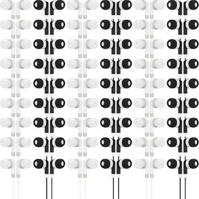 Kigeli 100 Pcs Kids Bulk Earbud Headphones for Classroom Student Wired Headphones in-Ear Earbud 3.5 mm Disposable Earphones Set for Kids Adult Class School Library Laptop (Grey, Black)
