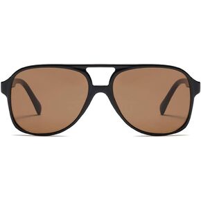 LASPOR Vintage Retro Sunglasses for Women and Men Large Frame Classic 70s Glasses Squared Aviator Shades UV400 Protection in Kuwait