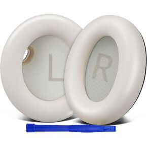 SOULWIT Earpads Replacement for Anker Soundcore Space One (S1) Headphones, Ear Pads Cushions with Softer Protein Leather, Noise Isolation Foam - Crystal Blue