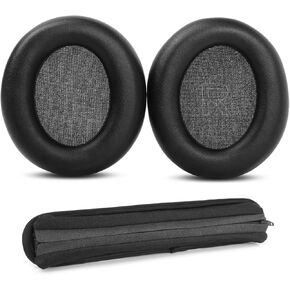 Professional Earpads Cushion&Headband Replacement Compatible with Anker Soundcore Life Ear Pads Q30 Q35 BT Headphones Ear Pads with Skin-Friendly Leather and Memory Foam