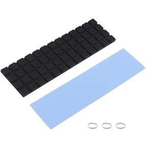ZDE M.2 SSD Heatsink 70x20x2mm Graphite Covered Pure Copper Heatsink with Silicone Thermal Pads for PC Laptop Raspberry Pi M.2 2280 SSD NVMe PS5 Cooler