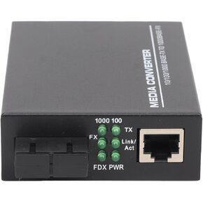 Ethernet Switch Converter,Fiber Ethernet Transceiver Media Converter,850nm 1000Mbps SC 2 Fiber Multimode RJ45 Auto Negotiate Fiber Ethernet Transceiver 100-240V (US Plug)