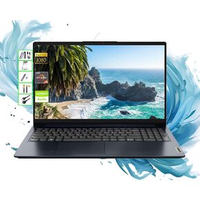 Lenovo AI-Powered Laptop | 15.6" FHD Computer | 16GB DDR5 RAM | 1TB SSD & 128GB Portable SSD | Intel 4-Core CPU | Webcam | Wi-Fi 6 | Bluetooth | Copilot Ready | Ultra Portable | Windows 11 | LE Bundle