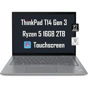 Lenovo ThinkPad T14 Gen 3 Business Laptop (14" FHD+ Touchscreen, AMD Ryzen 5 Pro 6650U, 16GB DDR5 RAM, 1TB SSD, 6-Core(Beats i7-1165G7)), Backlit, Fingerprint, FHD Webcam, 3-Year Warranty, Win 11 Pro
