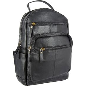 Stone Mountain Dome Leather Multi-Pocket Backpack One Size Black