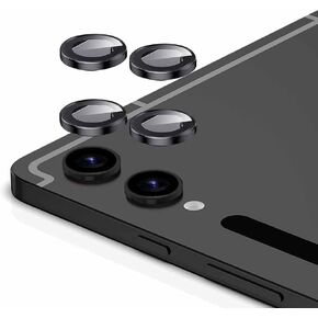 (2 Set for Samsung Galaxy Tab S10 Ultra Camera Lens Protector, Scratch-Resistant HD Clarity Ultra-Thin 9H Tempered Glass with Aluminum Edging, Individual Metal Lens Cover(Black)
