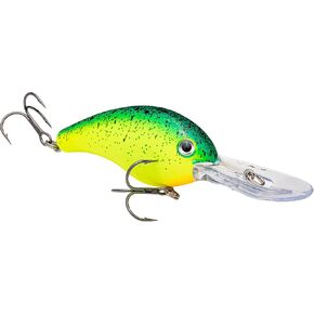 Strike King (HC5XD-476) Promodel Crankbait S5XD Fishing Lure, 476 - Chartreuse with Blue/Black Splatterback, 5/8 oz, Unique Curved Bill and Balance