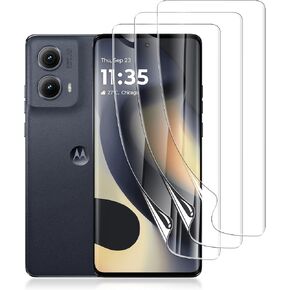 Fotbor 3 Pack Moto Edge 2023/2024 Screen Protectors Flexible Soft Screen EPU Protective Film Full Coverage Clear Bubble-Free Case Friendly Screen Protector for Moto Edge 2023/2024