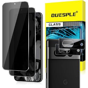 2+2 Pack Privacy Screen Protector for Google Pixel 8A 6.1 Inch + Camera Lens Protector, 9H Anti-Spy Tempered Glass, Easy Installation, High Sensitivity, Case Friendly
