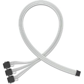 PCI-e 5.0 16-Pin (12+4) to 3x8 PCI-E Sleeved Extension Cable, 12VHPWR 16AWG PSU Extension Cable for GPU 3090Ti & RTX 4080 4090