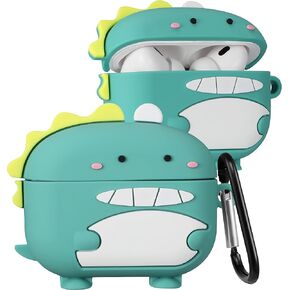 Besoar for AirPods Pro 2019/Pro 2 Case 2022 Cartoon Cute Kawaii Silicone Cases for Apple AirPod Air Pods Pro Design Cover Cool Unique Fashion Fun Funny Soft Coves for Girls Girly Boys(Dino)