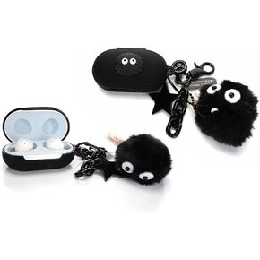 Case for Galaxy Buds Plus Case(2020) / for Galaxy Buds Case(2019), Suublg Cute Cartoon Silicone Case Cover and Doll Keychain with Lanyard for Samsung Wireless Earbud