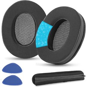 WH-XB910N Cooling Gel Replacement Ear Pads Compatible with Sony WH-XB910 WH-XB910N XB910N Headphones, Ear Pads with Breathable Ice Silk Fabric, Memory Foam Headband Ear Cup Parts