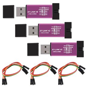 3PCS ST-Link V2 Stlink Mini STM8 STM32 STLINK Simulator Download Programmer Programming with Cover Cable