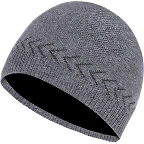 XXL Brimless Beanie Hats,Large Knitted Trawler Skull Cap,Winter Stretchy Docker Cap,Warm Rolled Cuff Harbour Hat