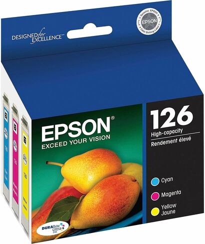 EPSON 126 DURABrite Ultra Ink Color Combo Pack For WF-3520, WF-3530, WF-3540, WF-520, WF-545, WF-630, WF-633, WF-635, WF-645, WF-7010, WF-7510, WF-7520, WF-840, WF-845 and other select models in Saudi Arabia
