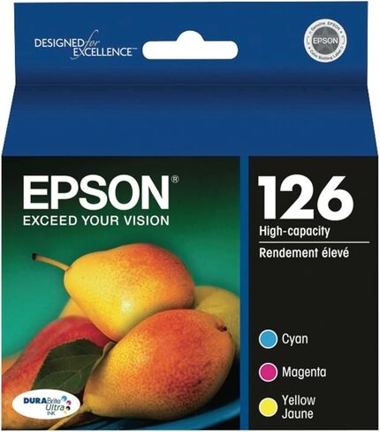 EPSON 126 DURABrite Ultra Ink Color Combo Pack For WF-3520, WF-3530, WF-3540, WF-520, WF-545, WF-630, WF-633, WF-635, WF-645, WF-7010, WF-7510, WF-7520, WF-840, WF-845 and other select models in Saudi Arabia