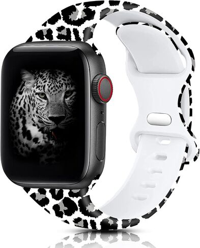 Sport Band Compatible for Apple Watch Bands 38mm 40mm 41mm for Lady Women Girls, Stylish Cute Bands, Soft Silicone Sport Replacement Strap Band for iWatch Series SE 8 7 6 5 4 3 2 1 in Saudi Arabia
