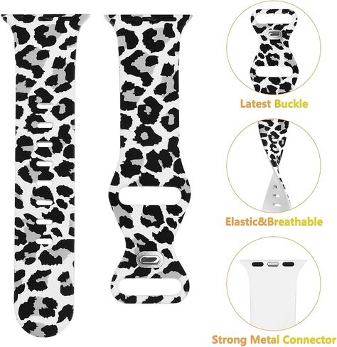 Sport Band Compatible for Apple Watch Bands 38mm 40mm 41mm for Lady Women Girls, Stylish Cute Bands, Soft Silicone Sport Replacement Strap Band for iWatch Series SE 8 7 6 5 4 3 2 1 in Saudi Arabia