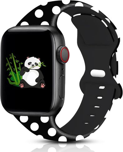 Sport Band Compatible for Apple Watch Bands 38mm 40mm 41mm for Lady Women Girls, Stylish Cute Bands, Soft Silicone Sport Replacement Strap Band for iWatch Series SE 8 7 6 5 4 3 2 1 in Saudi Arabia