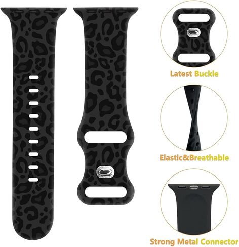 سوار رياضي متوافق مع أحزمة ساعة Apple مقاس 38 مم 40 مم 41 مم للسيدات والفتيات، أربطة أنيقة لطيفة، حزام بديل رياضي من السيليكون الناعم لسلسلة iWatch SE 8 7 6 5 4 3 2 1 in Kuwait