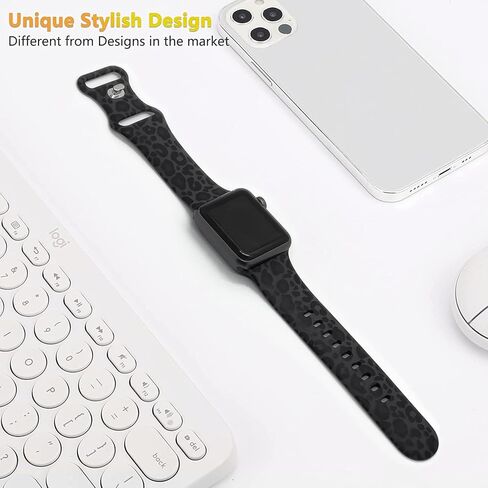 سوار رياضي متوافق مع أحزمة ساعة Apple مقاس 38 مم 40 مم 41 مم للسيدات والفتيات، أربطة أنيقة لطيفة، حزام بديل رياضي من السيليكون الناعم لسلسلة iWatch SE 8 7 6 5 4 3 2 1 in Kuwait