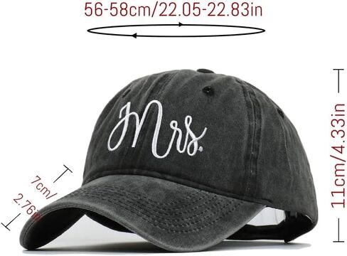 2PC Matching Mr. & Mrs. Soft top Washed Embroidered Baseball Caps, Bridal Gift, Newlywed Honeymoon Wedding Gift in Saudi Arabia