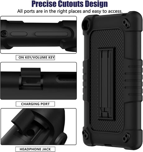 for Walmart Onn 7 Gen 3 2022 Model Tablet Case Shockproof Kids Friendly Rugged Hybrid Sturdy Armmor Case Built-in Kickstand for for Walmart Onn 7 7 inch Gen 3 Model 100071481 (Red+Black) in Saudi Arabia
