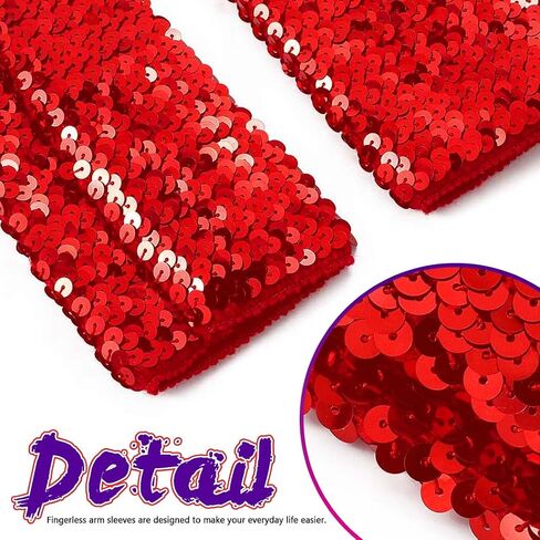 قفازات GEMILY Fashion الترتر بدون أصابع، قفازات كوسبلاي طويلة مرنة سباركلي، إكسسوارات الحفلات للنساء والفتيات in Kuwait