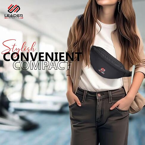 Waist Bag for Men and Women - Stylish Fanny Pack for Convenient On-The-Go Storage and Organization Black One Size in Saudi Arabia