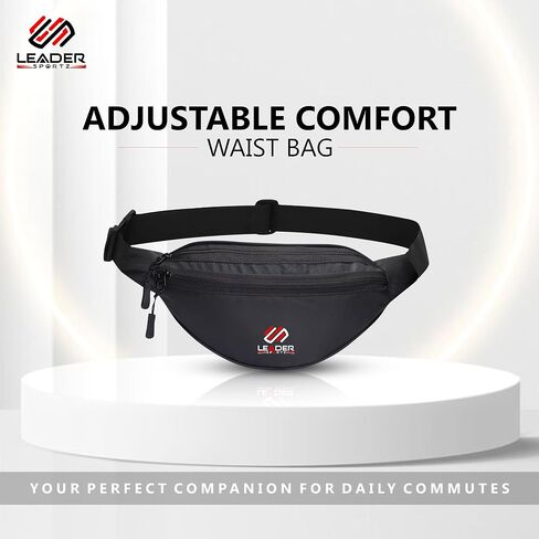 Waist Bag for Men and Women - Stylish Fanny Pack for Convenient On-The-Go Storage and Organization Black One Size in Saudi Arabia
