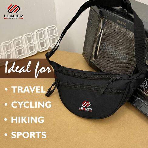 Waist Bag for Men and Women - Stylish Fanny Pack for Convenient On-The-Go Storage and Organization Black One Size in Saudi Arabia