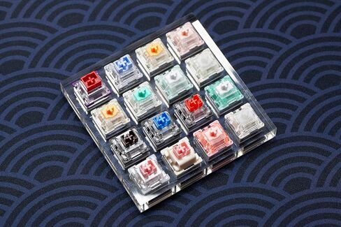 KPREPUBLIC Magnetic Switch Tester with Blank keycaps Acrylic Base with TTC Magneto Deng God Dual Rail Orange Pink Jade Pro Yellow White for Mechanical Keyboard (Magnetic T 16in1 x1) in Saudi Arabia