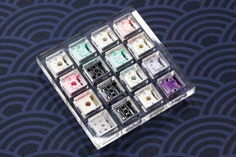 KPREPUBLIC Magnetic Switch Tester with Blank keycaps Acrylic Base with TTC Magneto Deng God Dual Rail Orange Pink Jade Pro Yellow White for Mechanical Keyboard (Magnetic T 16in1 x1) in Saudi Arabia