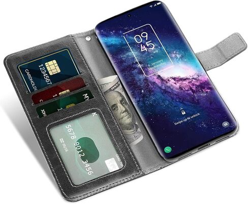Asuwish متوافق مع TCL 20 Pro 5G حافظة محفظة من الزجاج المقسى وغطاء جلدي قابل للطي وحامل بطاقات وحامل ملحقات الهاتف وحافظات الهاتف لـ TCL20Pro G5 TLC 20Pro5G النساء والرجال باللون الأسود in Saudi Arabia