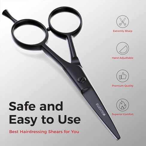 Suvorna 5" Mustache And Beard Scissors for Men, Salons, Barber, Hairdresser & Professional. Hair Cutting Scissors made with Stainless steel for Trimming & Grooming Scissors for Facial, Nose, Ear Hair. in Saudi Arabia