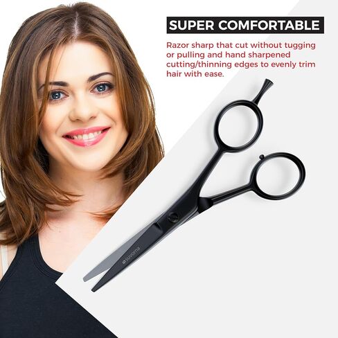Suvorna 5" Mustache And Beard Scissors for Men, Salons, Barber, Hairdresser & Professional. Hair Cutting Scissors made with Stainless steel for Trimming & Grooming Scissors for Facial, Nose, Ear Hair. in Saudi Arabia