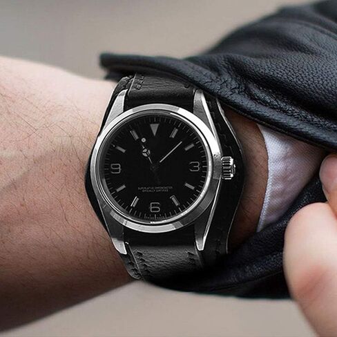 Onthelevel Leather Cuff Watch Strap 18mm 20mm 22mm Vintage Genuine Leather Watch Band with Mat for Men Women in Saudi Arabia