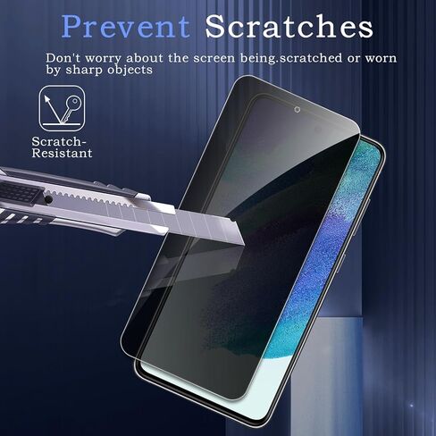 [2+2] واقي شاشة الخصوصية لهاتف Samsung galaxy S21FE، 2 * فيلم زجاجي مقوى مضاد للتجسس + 2 * واقي عدسة الكاميرا، صلابة 9H، ترقية حماية الحافة، سهل التركيب، خالي من الفقاعات in Kuwait