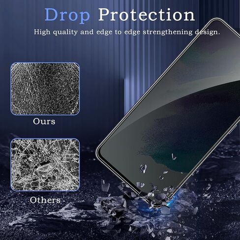 [2+2] واقي شاشة الخصوصية لهاتف Samsung galaxy S21FE، 2 * فيلم زجاجي مقوى مضاد للتجسس + 2 * واقي عدسة الكاميرا، صلابة 9H، ترقية حماية الحافة، سهل التركيب، خالي من الفقاعات in Kuwait