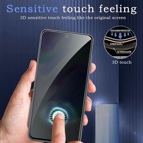 [2+2] واقي شاشة الخصوصية لهاتف Samsung galaxy S21FE، 2 * فيلم زجاجي مقوى مضاد للتجسس + 2 * واقي عدسة الكاميرا، صلابة 9H، ترقية حماية الحافة، سهل التركيب، خالي من الفقاعات in Kuwait
