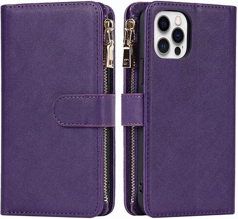 Jaorty Crossbody Phone Case for iPhone 12 Pro Max Case with Card Holder for Women,iPhone 12 Pro Max Case Wallet with Strap Lanyard for Men,PU Leather Magnetic Clasp with Kickstand 6.7", Red in Kuwait
