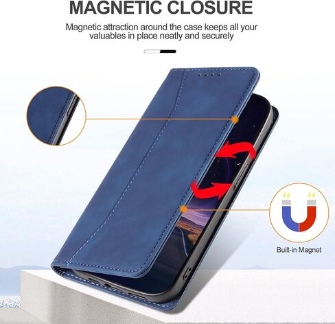 Wallet Case for Google Pixel 7a with Card Holder, PU Leather Cover Kickstand Magnetic Shockproof TPU Bumper Flip Folio Case for Google 7a (Brown) in Saudi Arabia
