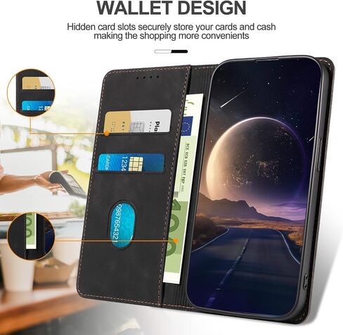 Wallet Case for Google Pixel 7a with Card Holder, PU Leather Cover Kickstand Magnetic Shockproof TPU Bumper Flip Folio Case for Google 7a (Brown) in Saudi Arabia