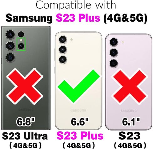 حافظة هاتف Asuwish لهاتف Samsung Galaxy S23 Plus S23+ 5G غطاء محفظة مع واقي شاشة من الزجاج المقسى وحزام قلاب وحامل بطاقة الائتمان خلية S23plus 23S + S 23 23+ SM-S916U 6.6 بوصة للنساء ذهبي وردي in Saudi Arabia