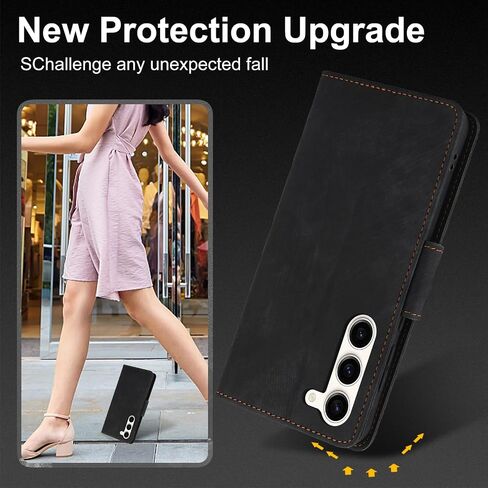 حافظة هاتف Asuwish لهاتف Samsung Galaxy S23 Plus S23+ 5G غطاء محفظة مع واقي شاشة من الزجاج المقسى وحزام قلاب وحامل بطاقة الائتمان خلية S23plus 23S + S 23 23+ SM-S916U 6.6 بوصة للنساء ذهبي وردي in Saudi Arabia