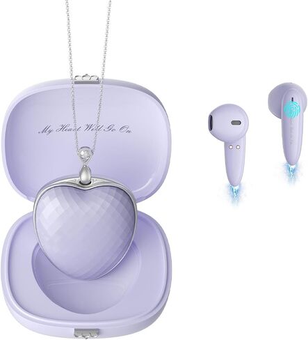 Wireless Earbuds Bluetooth Headphones with Charging Case Earphones IPX7 Waterproof Stereo Sound in-Ear Earbud with Mic for for iOS Android Laptop, Purple in Saudi Arabia